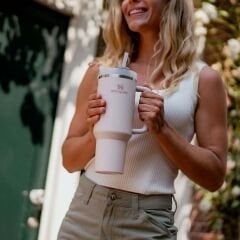 Stanley Quencher Flowstate Pipetli Termos Bardak 1.18 Lt Toz Pembe