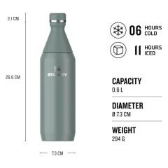 Stanley The All Day Slim Soğuk Su Şişesi 0,60 LT - Yeşil