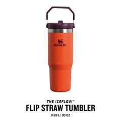 Stanley The IceFlow Flip Straw Pipetli Termos Bardak 0,89 LT - Turuncu
