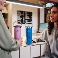 Stanley The IceFlow Flip Straw Pipetli Termos Bardak 0,89 LT - Açık Mavi