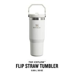 Stanley The IceFlow Flip Straw Pipetli Termos Bardak 0,89 LT - Beyaz