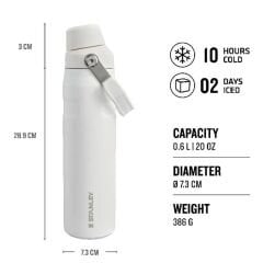 Stanley The Aerolight IceFlow Soğuk Su Termosu 0,60 LT - Beyaz