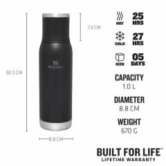 Stanley Adventure To-Go Vakumlu Paslanmaz Çelik Termos 1 Lt - Siyah