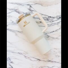 Stanley Quencher Pipetli Termos Bardak 1.18 Lt - Kırık Beyaz