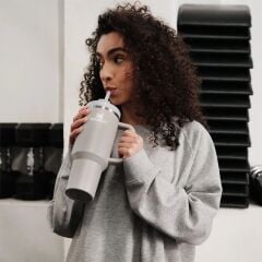 Stanley Quencher Pipetli Termos Bardak 1.18 Lt - Kül Rengi